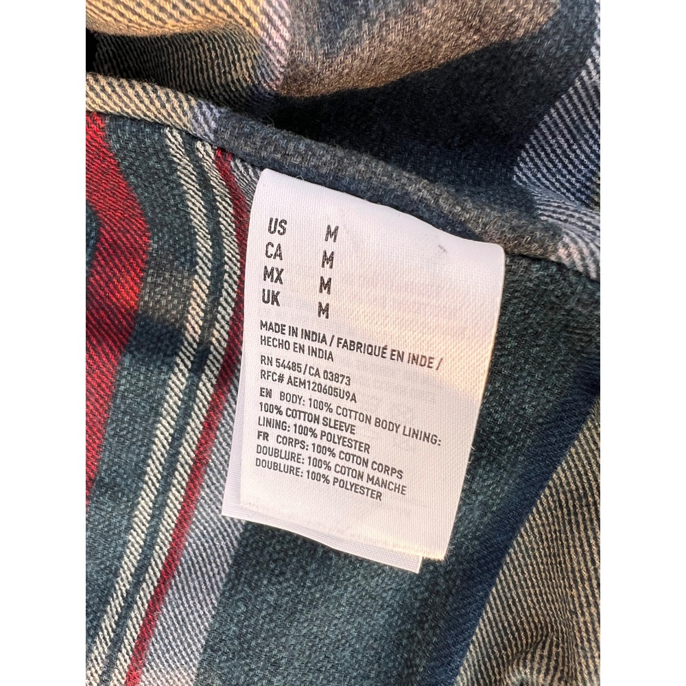 American Eagle Canvas Jacket Mens Medium Tan Excellent Flannel Lined Workwear - Picture 3 of 6